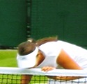2008 Wimbldeon - Ivanovic kisses the net chord
