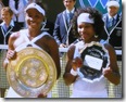 2008 Wimbldeon - Venus and Serena Williams hold Trophies - Plates