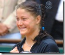 2009 french open - dinara safina all smiles at trophy ceremony