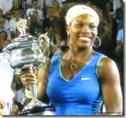 australian open 2009 - serena williams holds trophy