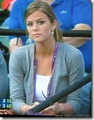 Brooklyn Decker watching Roddick at 2008 Australian Open