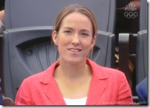 Henin in the stands at 2008 French Open