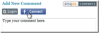 Using Facebook Connect with Disqus