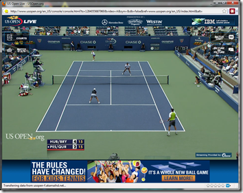 u.s. open tennis via hotspot shield