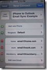 iPhone to Outlook Contact Sync Example