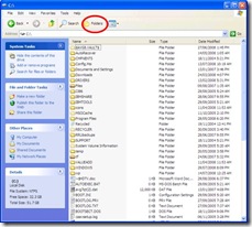 Windows XP Windows Explorer Default View