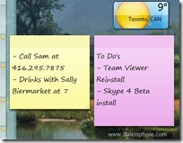 Windows 7 Beta - sticky notes