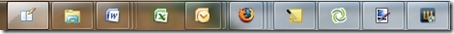 Windows 7 Beta - taskbar - always combine, hide labels