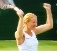 2008 Wimbldeon - Jubulent Kudryavtseva after beating Sharipova