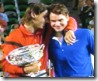 australian open 2009 - nadal comforts federer - puts arm around him