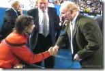 australian open 2009 -  rod laver shakes rafael nadal's hand after he wins the aussie open