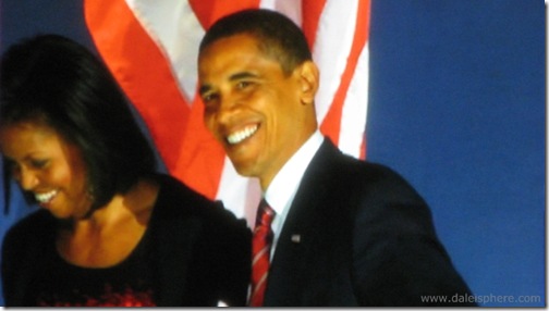 barack obama and michelle obama at victory celebration - November 4, 2008 - grant park chicago