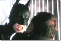 batman begins (2005) - christian bale as batman confronts tom wilkinson