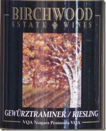 Birchwood Gewürztraminer - Riesling 2007 - front label