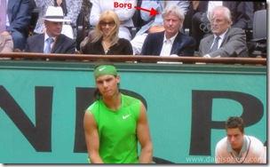Bjorn Borg Watches Nadal at 2008 French Open