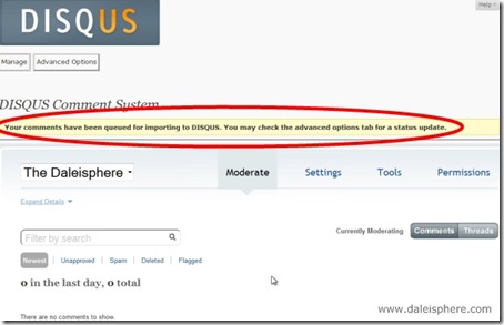 disqus - your comments have been queued for importing to disqus