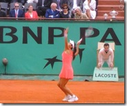 Henin watches Ivanovich in 2008 French Open
