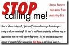 stop calling me - Canadian National Do Not Call LIst