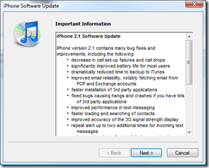 iPhone 2.1 Software Update