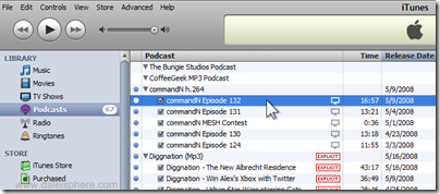 iTunes - commandN video podcast