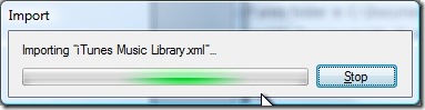 iTunes - importing 'iTunes Music Library.xml'