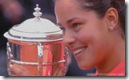 Ivanovitch Holds 2008 French Open Trophy