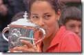 Ivanovitch Kisses 2008 French Open Trophy