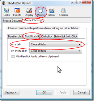 Middle Click Options on Tab Mix Plus Options Screen