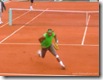 Nadal's trademark zig-zag catapulting run after the handshake at 2008 French Open
