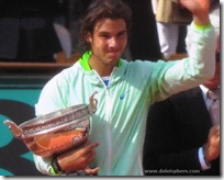 rafael nadal - holding cup - french open 2010