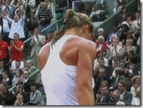 Sadina's shoulder muscles at 2008 French Open
