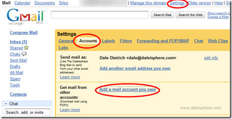 setting up google apps for gmail - downloading email from your prior email accounts