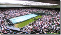 wimbledon 2009 - closing centre court roof - first time 1 - pulling tarp over court