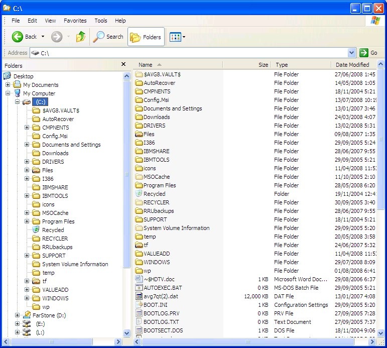 gdzie jest folder ulubionych w systemie Windows XP