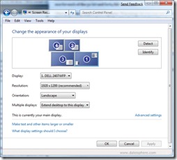 Windows 7 Beta - Chante the appearance of your displays screen