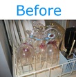 wineglasses before dishwasher